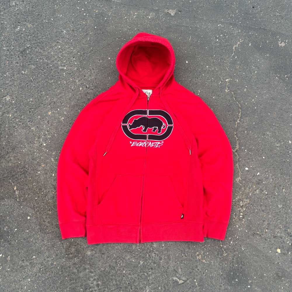 Y2K Ecko Unltd Zip Up Hoodie Jacket Sweater Long Sleeve